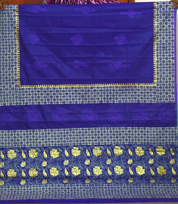 Block Print semi balaka silk Saree – 22