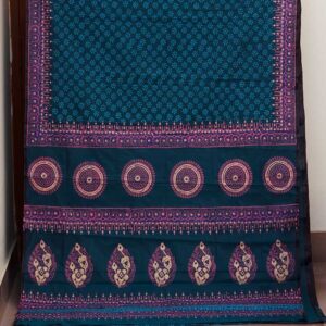 Block Print semi balaka silk Saree – 24